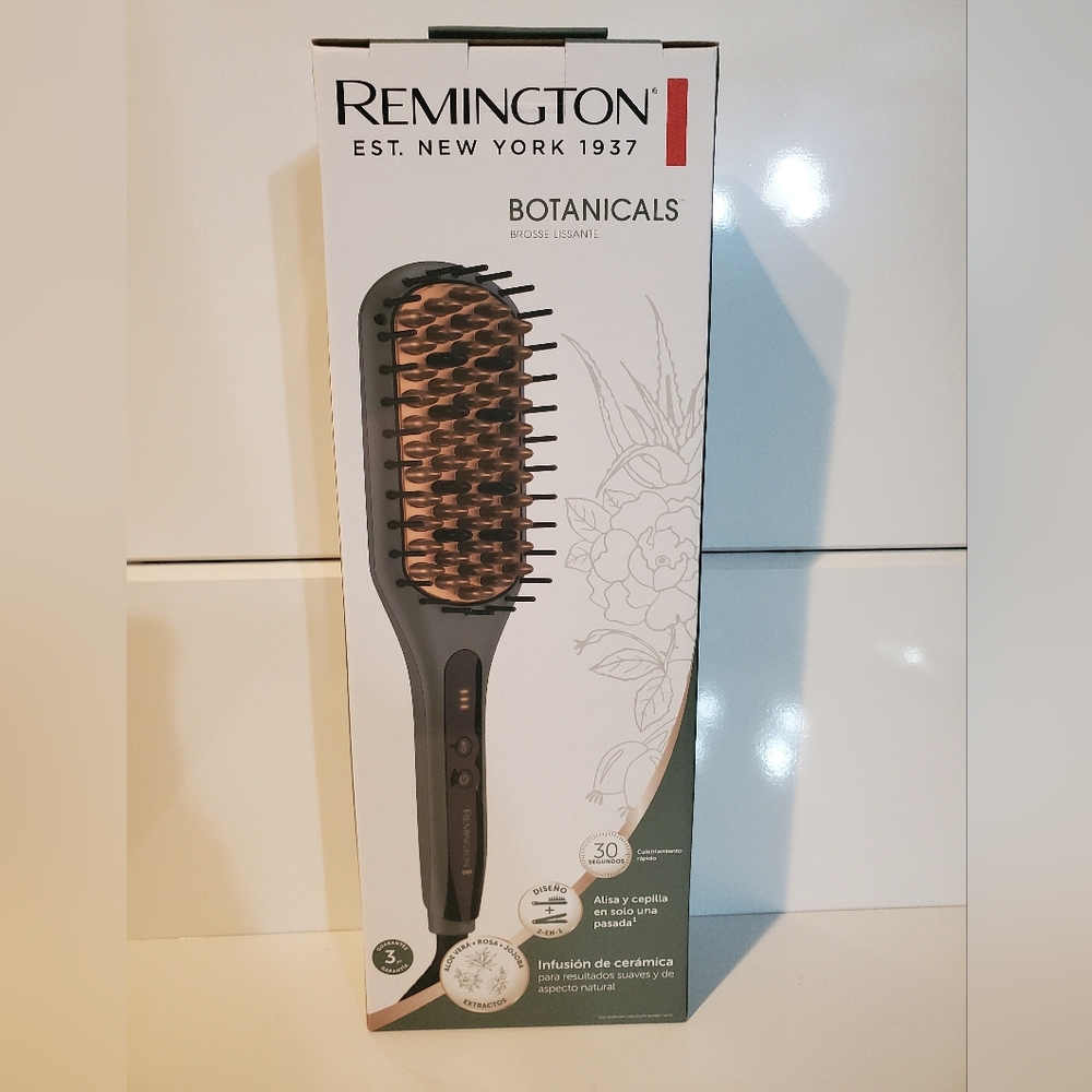 Brand New Remington Botanicals 2-in-1 Straightening Brush
